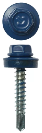 Саморезы ЗУБР &quot;ПРОФЕССИОНАЛ&quot; окраш., RAL 5005 синий насыщен., для крепл. кров. матер. к дерев. обреш., 4.8х29мм, 2500шт 4-300310-48-029-5005 купить в Нефтеюганске