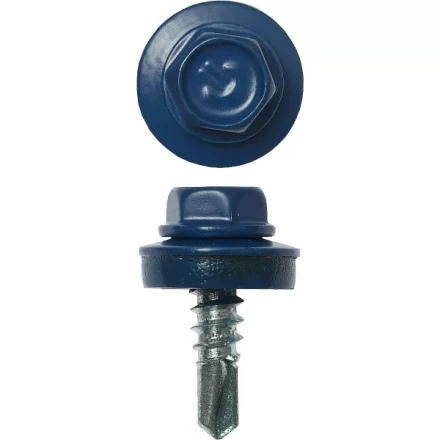 Саморезы ЗУБР &quot;ПРОФЕССИОНАЛ&quot; окраш., RAL 5005 синий насыщен., для крепл. кров. матер. к металл. констр., 5.5x19мм, 500шт 4-300315-55-019-5005 купить в Нефтеюганске