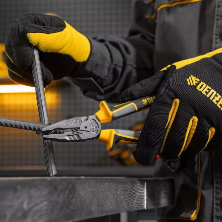 Плоскогубцы комбинированные 205 мм Denzel 17082, трехкомпонентные рукоятки купить в Нефтеюганске