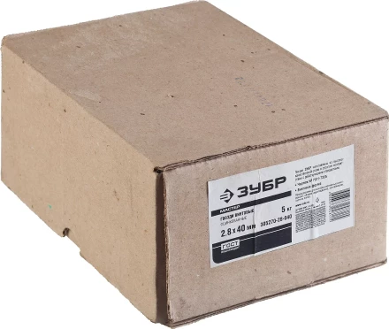 Гвозди ЗУБР &quot;МАСТЕР&quot; винтовые оцинкованные чертеж № 7811-7335, 2,8х40мм, 5кг 305270-28-040 купить в Нефтеюганске