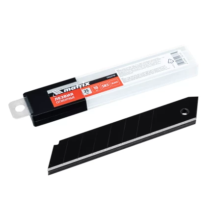 Лезвия, 25 мм, сталь SK5, black, 10 шт Matrix 793379 купить в Нефтеюганске