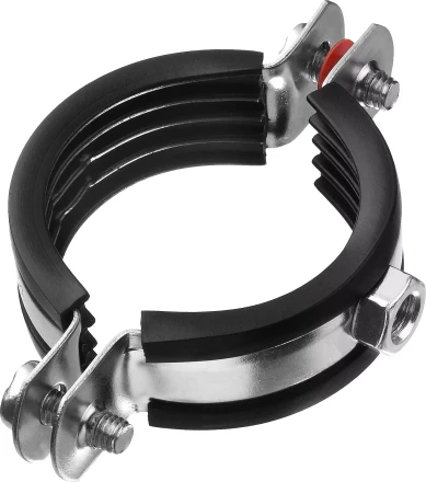 Хомут трубный с гайкой, оцинкованный, 1 1/2&quot;, 8шт, ЗУБР Мастер 37850-47-52 37850-47-52 купить в Нефтеюганске