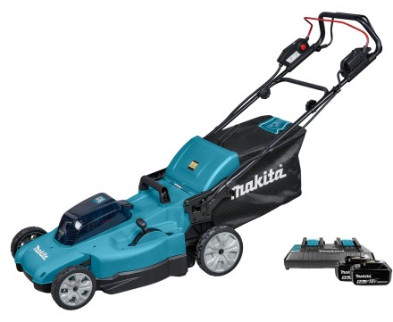 Аккумуляторная газонокосилка самоходная 53см, 2х18V Makita DLM539CT2 (2*5 Ач, ЗУ) купить в Нефтеюганске