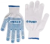 ЗУБР ТОЧКА+, S-M, х/б перчатки с покрытием из ПВХ-геля, противоскользящие, точки увеличенного размера, 13 класс, Профессионал (11451-S) купить в Нефтеюганске