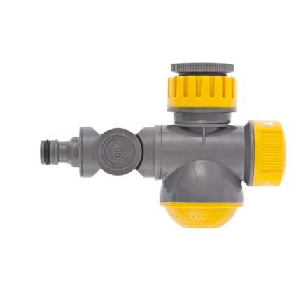 Соединитель для крана с внутренней резьбой 1/2&quot; - 3/4&quot; с переключателем и шарниром PALISAD LUXE 66253 купить в Нефтеюганске