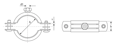 Хомуты трубные с гайкой карточка серия МАСТЕР купить в Нефтеюганске