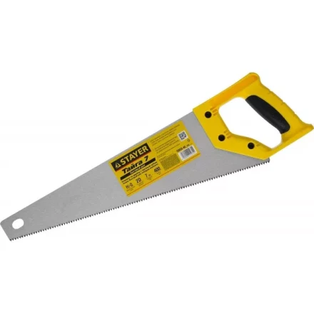 Ножовка универсальная (пила) &quot;Тайга-7&quot;, 400мм,7TPI, закаленный зуб, рез вдоль и поперек волокон, для средн заготовок, фанеры, ДСП,МДФ, STAYER 15050-40_z02 купить в Нефтеюганске