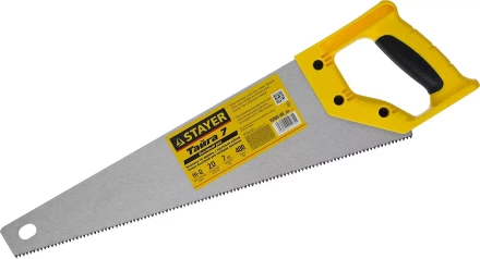 Ножовка универсальная (пила) &quot;Тайга-7&quot;, 400мм,7TPI, закаленный зуб, рез вдоль и поперек волокон, для средн заготовок, фанеры, ДСП,МДФ, STAYER 15050-40_z02 купить в Нефтеюганске