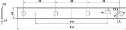 Нож К-2426 комплект 2шт (210 мм) 25520 купить в Нефтеюганске
