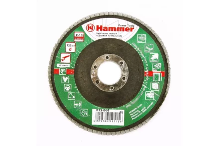 Круг Лепестковый Торцевой (КЛТ) HAMMER КЛТ 1 Ф125х22 Р150 213-006 купить в Нефтеюганске