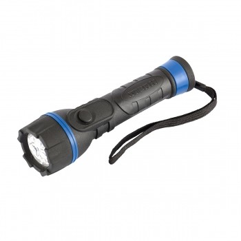 Фонарь светодиодный прорезиненный ударопрочный корпус 3 LED 2хАА Stern 90515 купить в Нефтеюганске