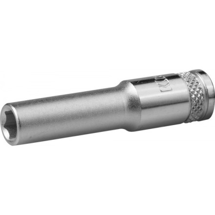 Торцовая головка KRAFTOOL &quot;INDUSTRIE QUALITAT&quot;, удлиненная, Cr-V, FLANK, хромосатинированная, 1/4&quot;, 6 мм 27817-06_z01 купить в Нефтеюганске