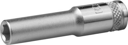 Торцовая головка KRAFTOOL &quot;INDUSTRIE QUALITAT&quot;, удлиненная, Cr-V, FLANK, хромосатинированная, 1/4&quot;, 6 мм 27817-06_z01 купить в Нефтеюганске
