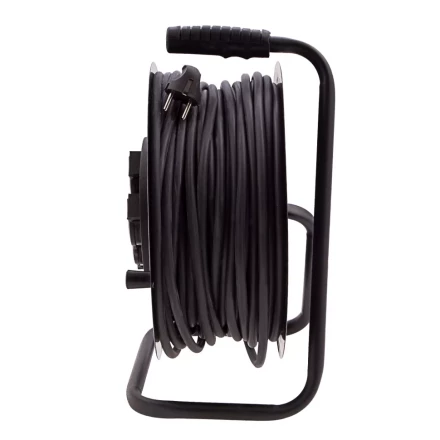 Удлинитель силовой 50 м, 16А, тип УХз16, КГ 3 x 1.5 мм, на стальной катушке, 4 розетки Сибртех 95877 купить в Нефтеюганске