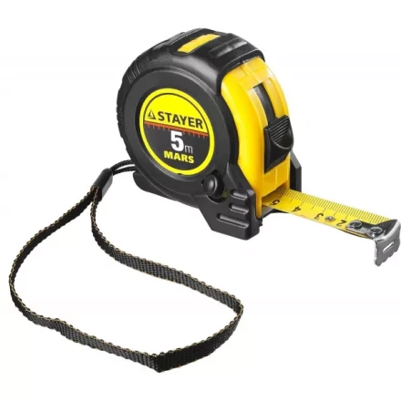 Рулетка STAYER &quot;PROFI&quot; &quot;MARS&quot;, обрезиненный корпус, 5мх19мм 34131-05 купить в Нефтеюганске