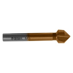Зенковка конусная под М5, HSS, по металлу, цилиндрический хвостовик Denzel 72305