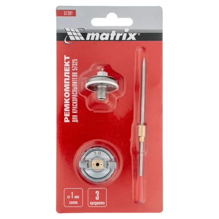 Комплект для краскораспылителя 57325 : сопло 1 мм, игла, форсунка// Matrix 57391 купить в Нефтеюганске