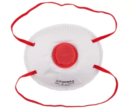 Полумаска фильтрующая STAYER &quot;MASTER&quot; коническая, с клапаном, многослойная, класс защиты FFP1 11118 купить в Нефтеюганске