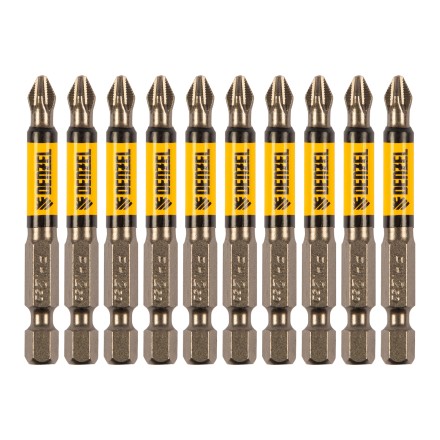 Бита PH2х60, сталь S2, цилиндр., 10 шт. Е 6,3 Denzel 11642 купить в Нефтеюганске