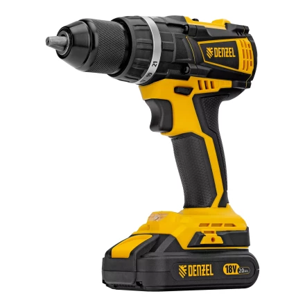 Дрель-шуруповерт аккумуляторная ударная бесщет Denzel CIDB-IB-18-02 26130, Li-Ion, 18 В, 2 акк. купить в Нефтеюганске