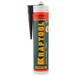 Герметик KRAFTOOL KRAFTFLEX FR150 силикатный огнеупорный &quot;+1500 С&quot;, жаростойкий, черный, 300мл 41260-4_G