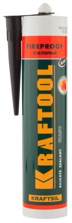Герметик KRAFTOOL KRAFTFLEX FR150 силикатный огнеупорный &quot;+1500 С&quot;, жаростойкий, черный, 300мл 41260-4_G купить в Нефтеюганске