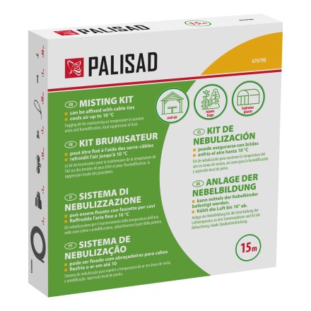 Система туманообразования Palisad 676798, полиэтиленовый шланг, длина 15 м, форсунки 15 шт купить в Нефтеюганске