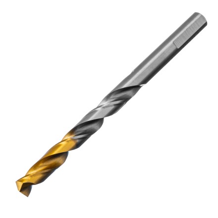 Сверло спиральное по металлу Denzel 8 x 117 мм, Р6М5, Golden Tip, 718239 купить в Нефтеюганске