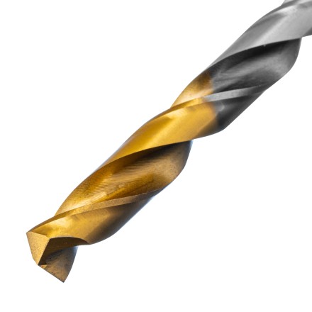 Сверло спиральное по металлу Denzel 8 x 117 мм, Р6М5, Golden Tip, 718239 купить в Нефтеюганске