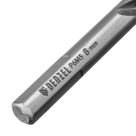 Сверло спиральное по металлу Denzel 8 x 117 мм, Р6М5, Golden Tip, 718239 купить в Нефтеюганске