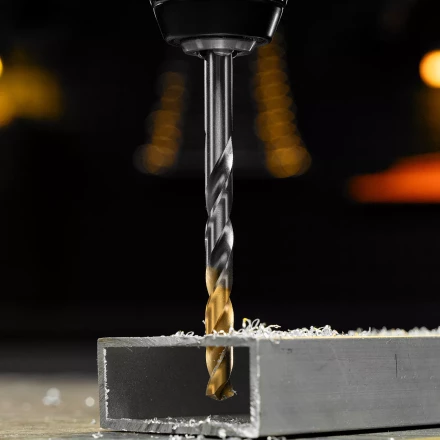 Сверло спиральное по металлу Denzel 8 x 117 мм, Р6М5, Golden Tip, 718239 купить в Нефтеюганске