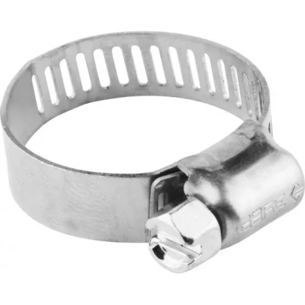 Хомуты ЗУБР &quot;ЭКСПЕРТ&quot;, нерж. сталь, просечная лента 8 мм, 13-26 мм, 200 шт 37811-13-26-200 купить в Нефтеюганске