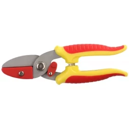 Секатор GRINDA &quot;МИНИ&quot; с 2-комп. ручками, с упорной наковальней, макс. диаметр реза - 8мм, 175мм 8-423285