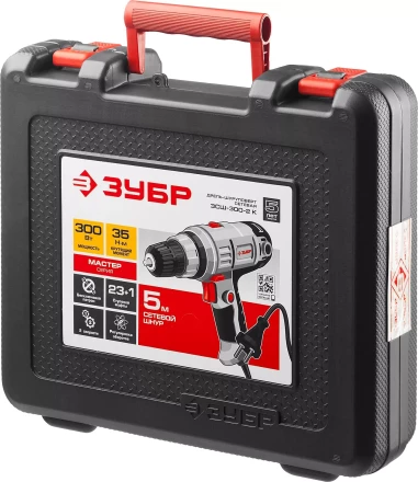 Дрель-шуруповерт сетевая в кейсе ЗСШ-300-2 К серия МАСТЕР купить в Нефтеюганске