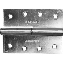 Петля дверная STAYER &quot;MASTER&quot; разъемная, цвет белый цинк, левая, 100мм 37613-100-1L