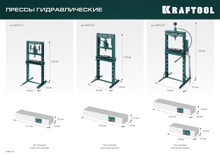 Прессы гидравлические с домкратом и возвратными пружинами 43470-20 купить в Нефтеюганске