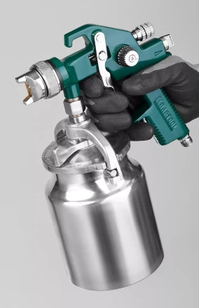 Краскопульт пневматический KRAFTOOL AirKraft, HVLP, с нижним бачком, 1,4мм 06520-1.4 купить в Нефтеюганске
