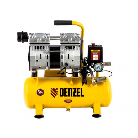 Компрессор безмаслянный Denzel DLS650/10 малошумный 58021 купить в Нефтеюганске
