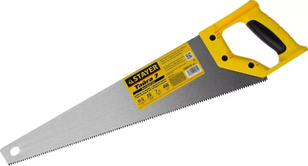 Ножовка универсальная (пила) &quot;Тайга-7&quot;, 450мм,7TPI, закаленный зуб, рез вдоль и поперек волокон, для средн заготовок, фанеры, ДСП,МДФ, STAYER 15050-45_z02 купить в Нефтеюганске