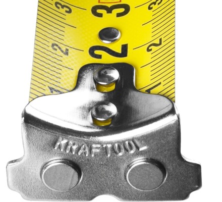 Рулетка KRAFTOOL GRAND, обрезиненный пластиковый корпус, 8м/25мм 34022-08-25 купить в Нефтеюганске