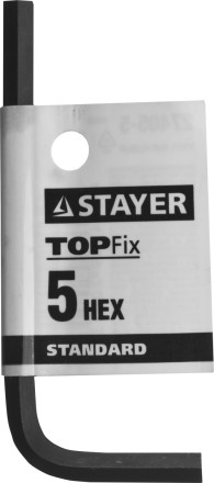 Ключ имбусовый STAYER &quot;STANDARD&quot;, сталь, черный, 5мм 27405-5 купить в Нефтеюганске
