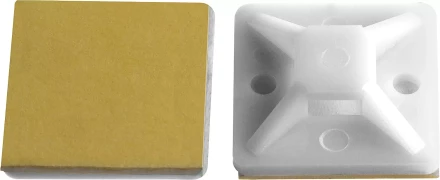 ЗУБР ПХС, 25 x 25 мм, нейлон, 100 шт, белая, самоклеющаяся площадка под хомут-стяжку (30915-25) купить в Нефтеюганске