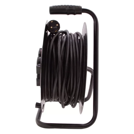 Удлинитель силовой 30 м, 16А, тип УХз16,  КГ 3 x 2.5 мм, на стальной катушке, 4 розетки Сибртех 95879 купить в Нефтеюганске