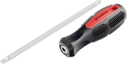 Отвертка комбинированная SL6,0 / Ph2 мм CrV антискользящая двухкомп. рукоятка MATRIX 12290 купить в Нефтеюганске