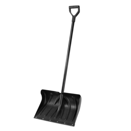 Лопата для уборки снега пластиковая, 490х325х1380 мм, стальной черенок, Palisad 61661 купить в Нефтеюганске
