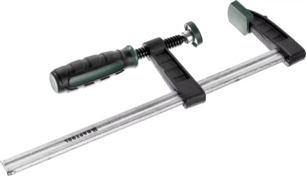 Струбцина, KRAFTOOL 32011-050-200, тип &quot;F&quot;, DIN 5117, двухкомпонентная ручка, 50х200мм 32011-050-200 купить в Нефтеюганске