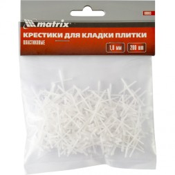 Крестики 1,0 мм для кладки плитки упаковка 200 штук Matrix 88083