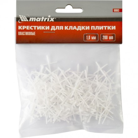 Крестики 1,0 мм для кладки плитки упаковка 200 штук Matrix 88083 купить в Нефтеюганске