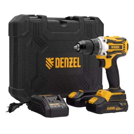 Дрель-шуруповерт аккумуляторная Denzel  BLDL-18-0 26140, бесщет.2 Li-Ion, 18 В купить в Нефтеюганске
