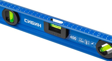 Уровень СИБИН двутавровый, 3 ампулы, измерительная линейка, 40см 34607-040 купить в Нефтеюганске